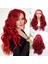 Kızıl Bebek Saçlı Fiber Sentetik Dalgalı Tül Peruk 1