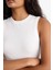 Slim Fit Dar Kesim Basic Düz Bisiklet Yaka Fitilli Kaşkorse Atlet F8721AX25AU 5