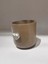 Dekoratif Beton Saksı Silindir Modern Kahve Kalp Tema 13X13 cm 4