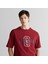 Erkek Bordo Regular Fit Bisiklet Yaka Logolu T-Shirt 5