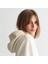 Kadın Krem Relaxed Fit Kapüşonlu Logolu Sweatshirt 5
