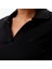 Kadın Siyah Slim Fit Polo Yaka T-Shirt 5