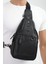 Erkek Siyah Çok Bölmeli Günlük Çapraz Askılı Omuz Çantası 6