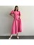 Karpuz Kollu Midi Boy Elbise 1