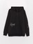 Lcw Casual Siyah Uzun Kollu Baskılı Erkek Hoodie 5