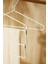 3 Katlı Ekru Renk Kumaş Kaplı Metal Giysi Askısı 42 x 41 x 0.5 cm 2