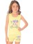 Kız Çocuk Atlet Boxer Likralı Sarı Girl (%96 Pamuk - %4 Elastan) 2