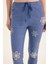 Taşlı Çiçek Motifli Pantolon 4