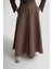 Kemerli ve Pileli Etek 25K1900 Kakao 3