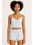 Pamuklu Iğne Çıkarmalı Ince Askılı Crop Atlet Paçası Fırfırlı Şort Kadın Pijama Takımı 1