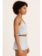 Pamuklu Iğne Çıkarmalı Ince Askılı Crop Atlet Paçası Fırfırlı Şort Kadın Pijama Takımı 3