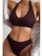 Kadın Kahverengi Seamless Tanga Sütyen Takım 5