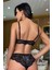 Kadın Siyah Dantel Bralet ve Slip Külotlu Iç Çamaşır Takımı 5