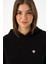 Panda Supersoft Crop Hoodie - Siyah 2
