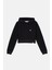 Panda Supersoft Crop Hoodie - Siyah 4