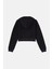 Panda Supersoft Crop Hoodie - Siyah 6
