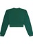 Mirket Supersoft Kadın Crop Sweatshirt - Nefti Yeşil 3