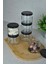 6 Adet 300 ml Metal Siyah Kapaklı Konserve Şeffaf Cam Magnolya Kavanoz Magnolia Tatlı 1