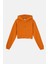 Dikkuyruk Supersoft Crop Hoodie - Koyu Turuncu 4