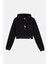 Flamingo Supersoft Crop Hoodie - Siyah 5