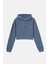 Queen Supersoft Crop Hoodie - Flint Mavi 5