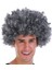 Gri Renk Kabarık Bonus Peruk Afro Takma Saç (3791) 2