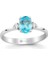 1,20 Karat Pırlanta Mavi Topaz Yüzük 1