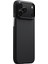 iPhone 17 Pro Max Uyumlu Kılıf M-Safe Şarjlı 1500D Aramid Pitaka Ultra-Slim Classic Serisi Siyah-Gri 1