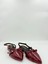 Kadın Rugan Çapraz Bantlı Slingback Stiletto Ayakkbı Bordo 2