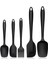 5 Parça Silikon Spatula ve Fırça Seti, Siyah 1