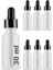 30 ml Metal Kapaklı Damlalık Dropper Şişesi Serum 30 cc Cam Şişe 6 Adet (Siyah Kapak, Şeffaf) 1