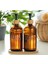 Cam Dispenser Seti - 2 Li Amber Şişe (Hands & Dishes Etiketli), Bambu Kapaklı, Sıvı Sabun & Deterjan Pompası 1