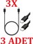 Samsung (EP-DN980) Usb-C To Usb-C (3A) 25W Hızlı Şarj ve Data Kablosu 1 Metre Siyah 3 Adet 1