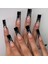 Doğal Narin Görünümlü 24'lü Takma Tırnak Seti Alev Dalgası Desenli | Tam Kapatan Yapma Tırnak Takımı 1