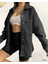 Çift Cepli Oversize Denim Gömlek Ceket - Gömlek Yaka & Astarsız - AP82486 3