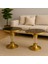 AYAĞI KRİSTAL PAŞABAHÇE CAM SEHPA 2 Lİ GOLD 5