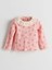 Lcw Baby Pembe Bisiklet Yaka Çiçekli Kız Bebek Bluz ve Tayt 2'li 2