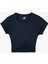 Slim Fit Kısa Kollu Bağlama Detaylı Crop Spor Tişört 1