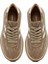 Kadın Bej Bağcıklı Kalın Tabanlı Süet Deri Sneaker 25AFD512610 7