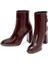 Kadın Bordo Fermuarlı Yüksek Kalın Topuklu Rugan Deri Bot 25WFD131116 3