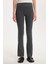 Kadın Slim Fit Dar Kesim Fitilli Dar Paça Antrasit Pantolon 1