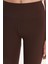 Kadın Slim Fit Dar Kesim Fitilli Dar Paça Kahverengi Pantolon 3
