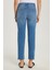 Kadın Slim Fit Dar Kesim Kısa Boru Paça Mavi Jean Kot Pantolon 5