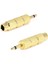 Mono 3.5 mm Erkek - 6.3 mm Dişi Çevirici Gold Aparat (Çift) 1