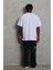 Unisex Oversize Düz Bisiklet Yaka T-Shirt Beyaz 2