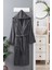 Kapüşonlu Unisex Banyo Bornozu &#37;100 Soft Pamuklu Antrasit - 3xl - Antrasit 1