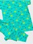 Erkek Çocuk %100 Pamuklu Yeşil Ayıcık Desenli Kısa Kollu Yazlık Pijama Takımı 3
