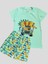 Erkek Çocuk %100 Pamuklu Safari Desenli Kısa Kollu Şortlu Yazlık Pijama Takımı 4