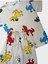 Erkek Çocuk Pamuklu Bej Rengi Dinozor Desenli Kısa Kollu Şortlu Yazlık Pijama Takımı 2