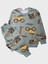Erkek Çocuk Pamuklu Yeşil Iş Makinesi Kepçe Desenli Uzun Kollu Mevsimlik Pijama Takımı 1